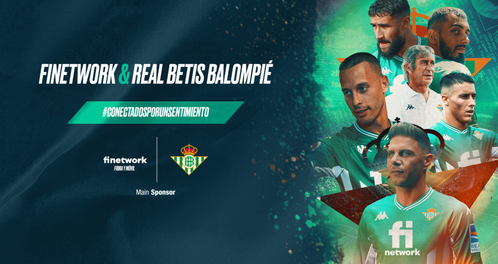 Finetwork, nuevo patrocinador principal del Real Betis Balompié.