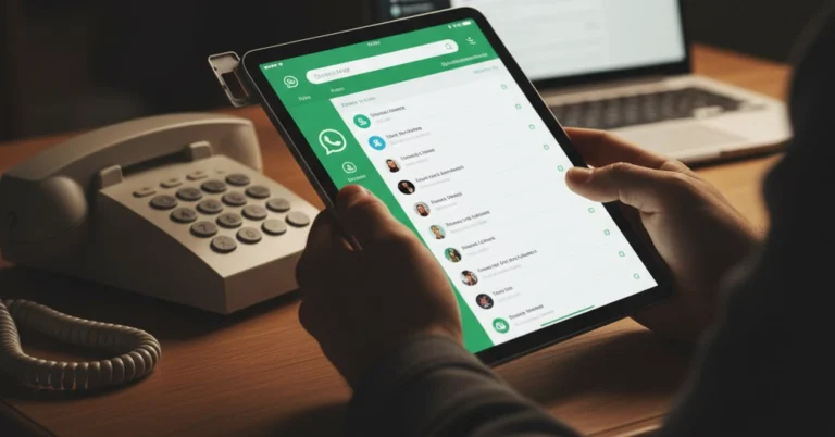 Un usuario instala WhatsApp Web en su tablet para seguir utilizando la aplicación sin tarjeta SIM.